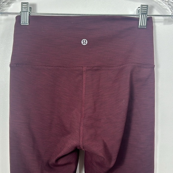 Lululemon maroon crop leggings size 6 - Picture 5 of 10